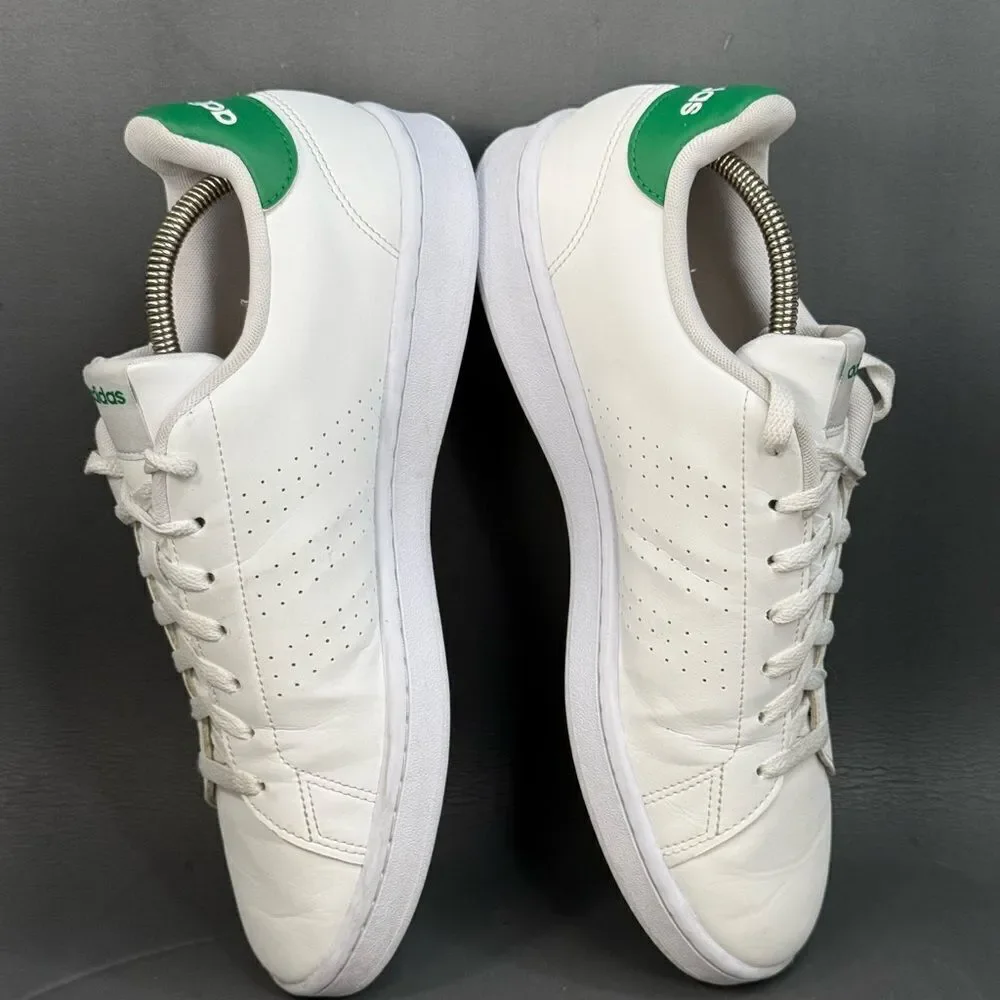 adidas Cloudfoam Advantage Clean White Green sneaker shoes men’s size 11.5